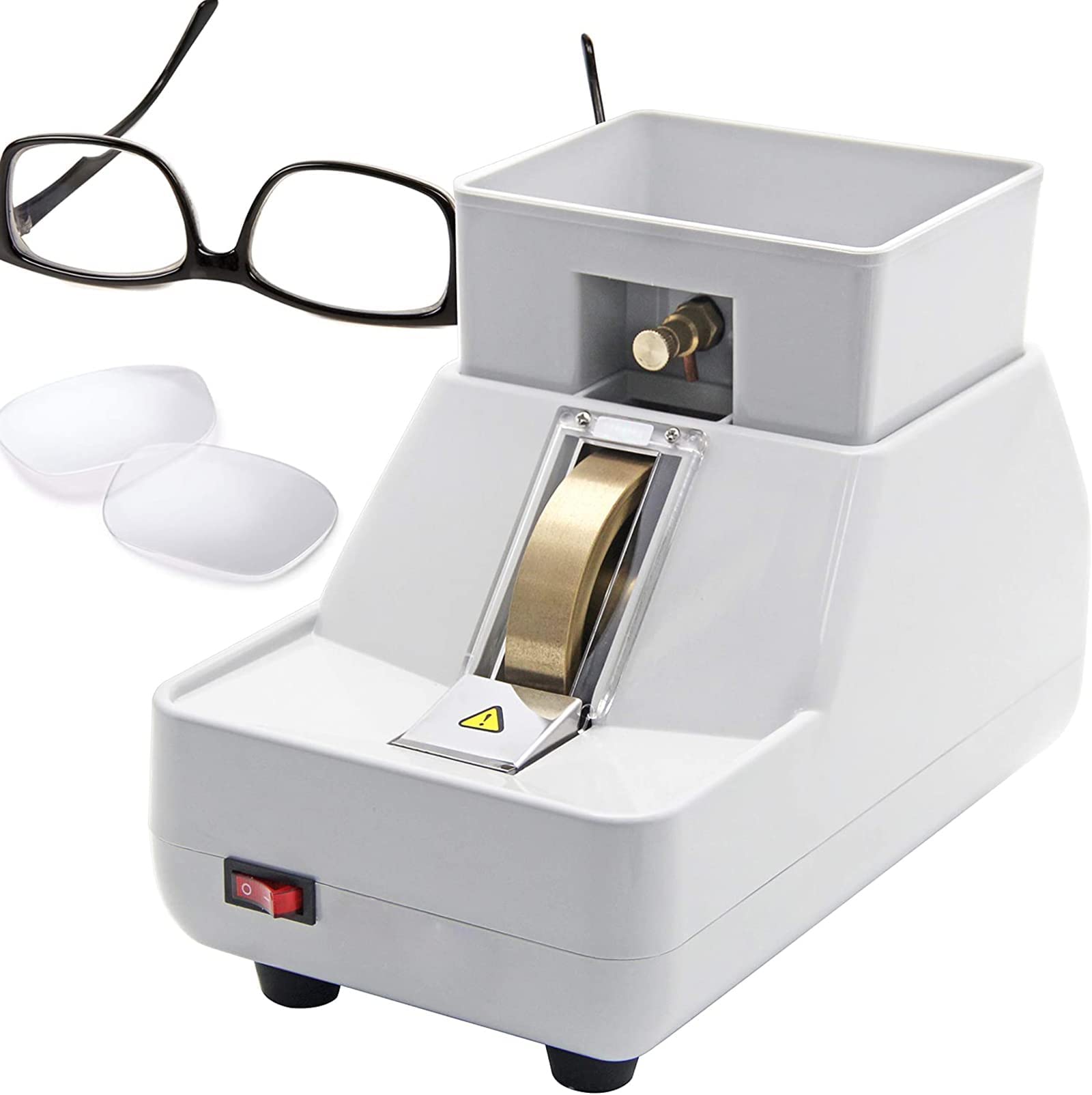 Machine à Border Lentilles Meuleuse De Verre Optique Manuelle - Diamant 80W - Pour Atelier Optique Meule à Eau