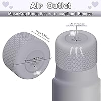 Vista 124 de WUQID Heart Shaped Texture Silicone Boot Compatible with Stanle Quencher H2.0 IceFlow Flip 20oz 30oz 40oz,Hydroo Flask 12-24oz