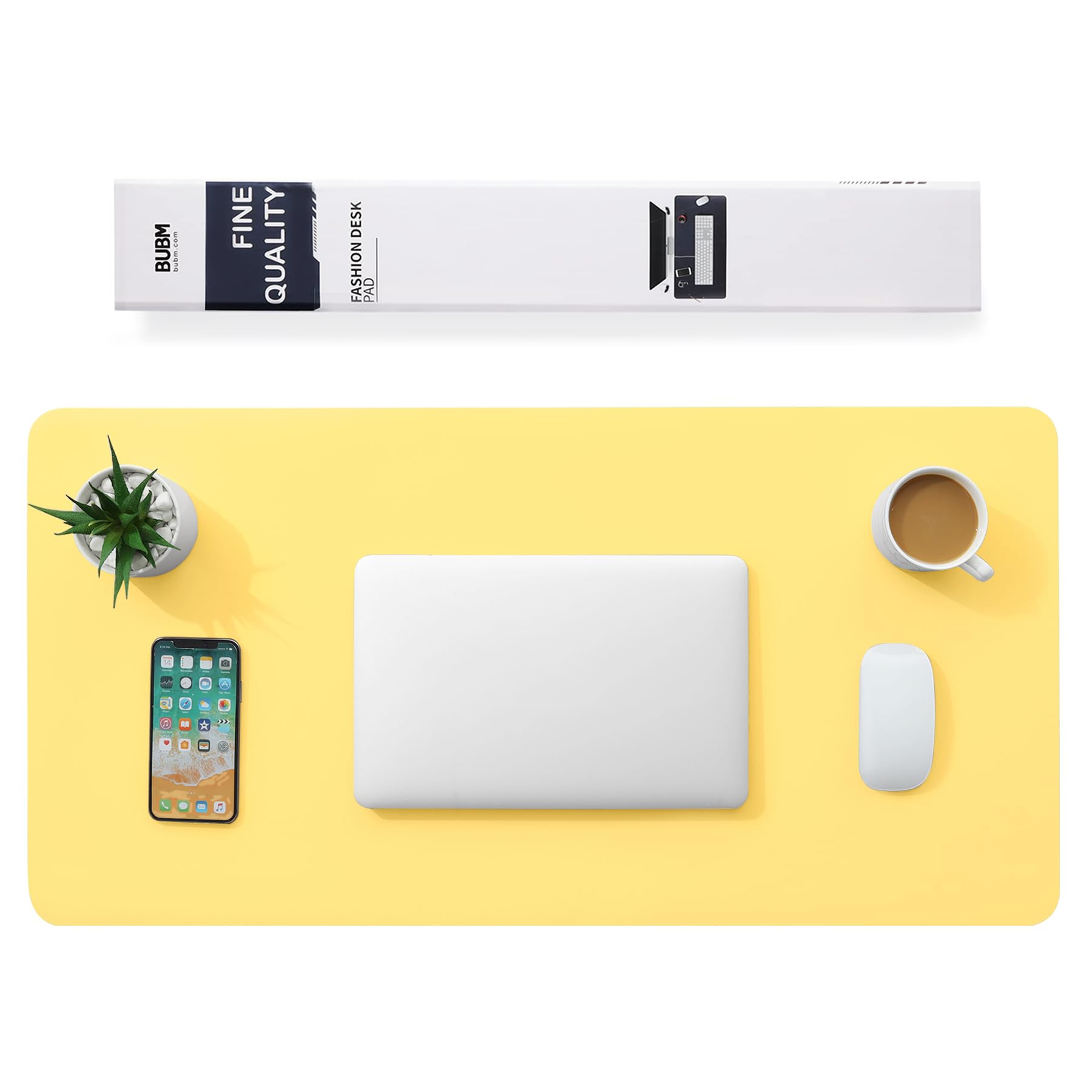 Multifunktionales Office Mauspad,BUBM 90x43cm wasserdichte Schreibtischunterlage aus PU-Leder,Ultradünnes Mousepad,rutschfeste Schreibtischmatte, für Büro und Zuhause