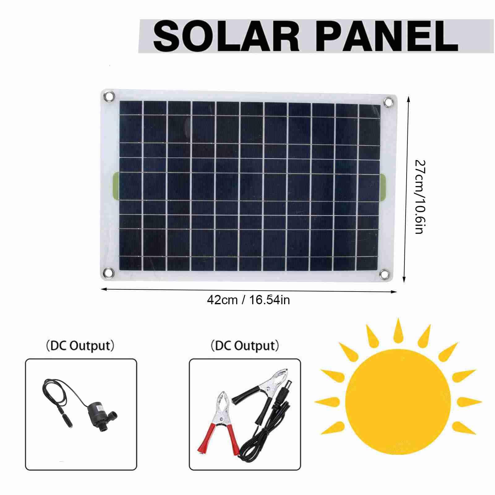 Słoneczna pompa wodna Tnfeeon solarna pompa wodna do stawu wodnego zestaw solarnej pompy wodnej panel 50 W 800 lh 12 V DC Niski poziom hałasu pompa do stawu solarnego w