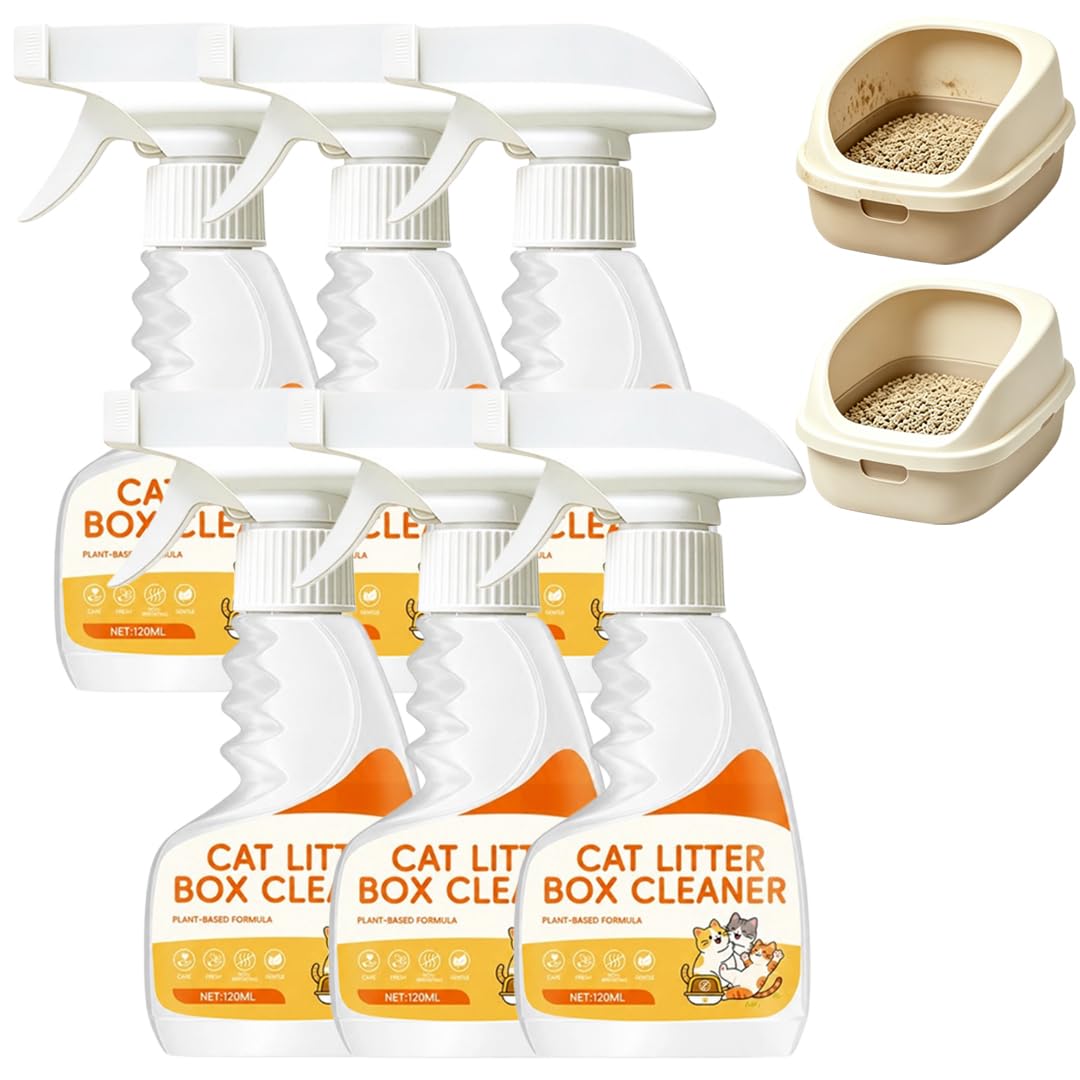 Katzentoilette Reinigungsspray, geruchsfreie für Haustiere (6pcs)