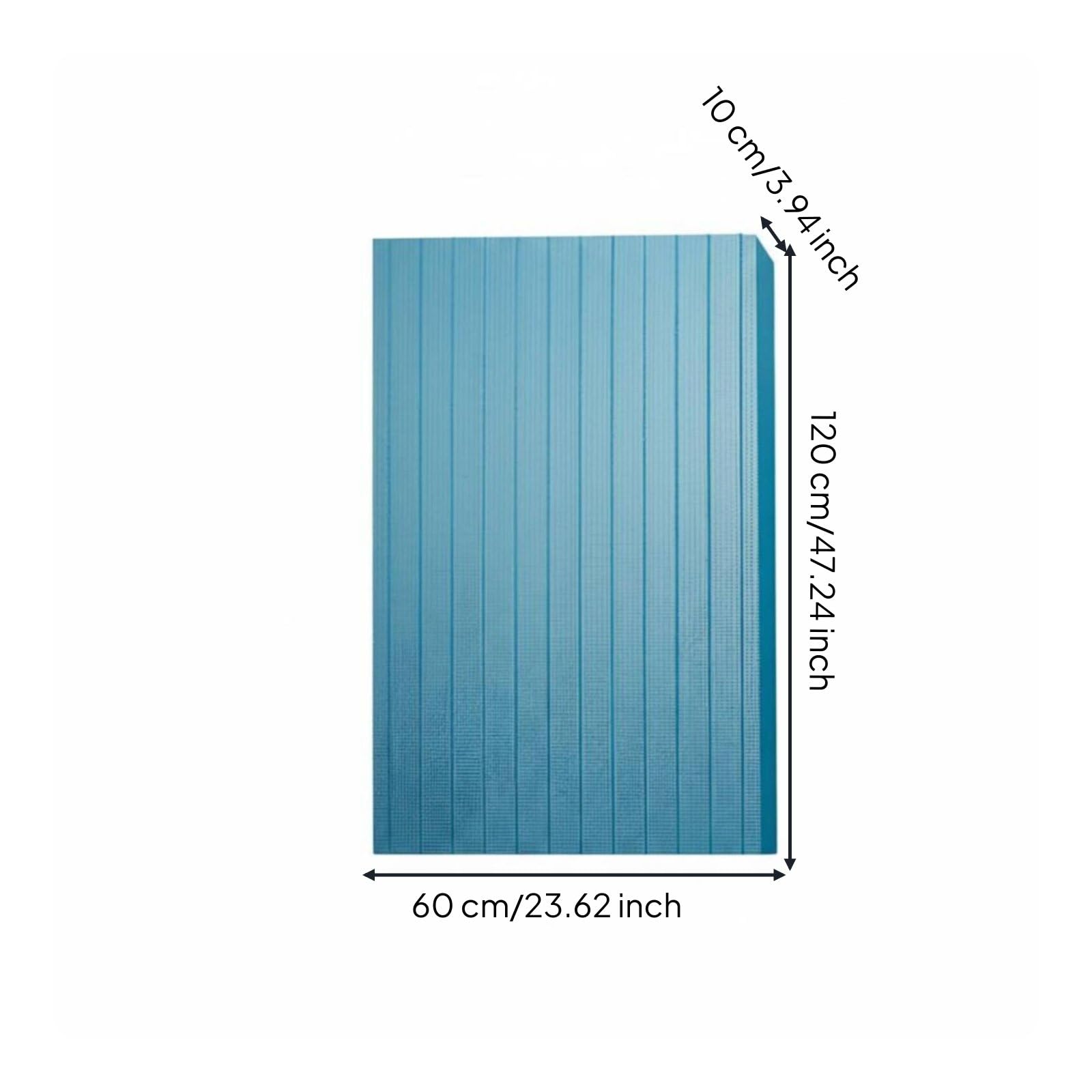 Milageto Panel Aislante Térmico de Construcción Espuma Rígida de Poli Estireno Control de Temperaturas y Humedad Adecuado para Instalación en Suelos Techos y Paredes Interiores , 60×120 Centímetros