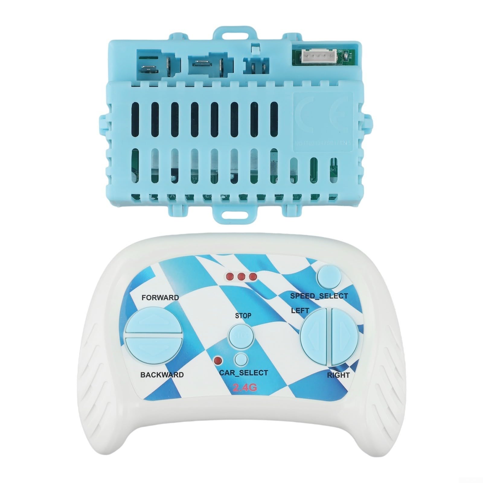 Children Ride On Car 5 Pin Control Box Receiver With 2.4g Transmitter For Electric Vehicle Replacement Parts Featuring Stable Signal Long Range Control And Abs Metal Material Standard Size Kit