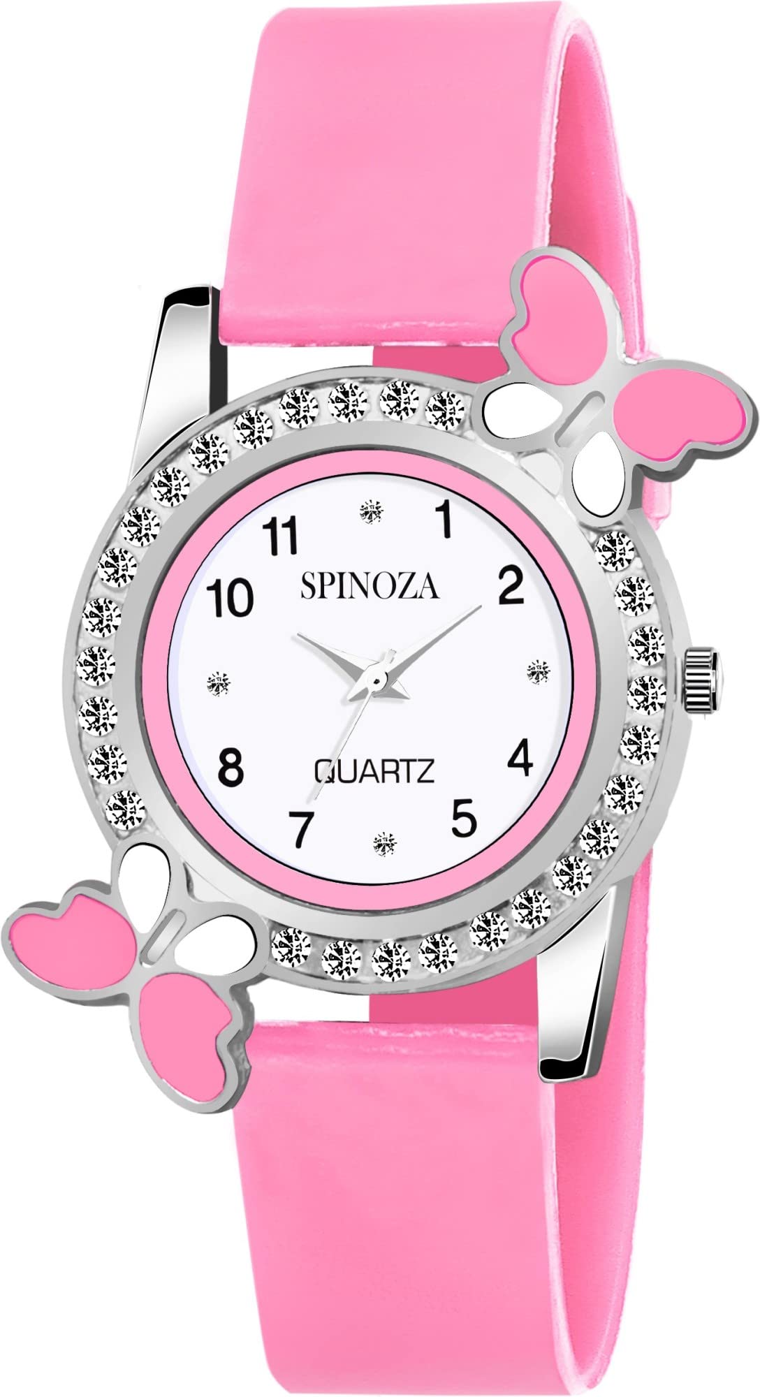 SPINOZA Womens Fancy & Stylist Diamond Studded Wrist Watch.(P_C_B_1004) (Pink) (B0C1ZW3JQD) Amazon Price History, Amazon Price Tracker