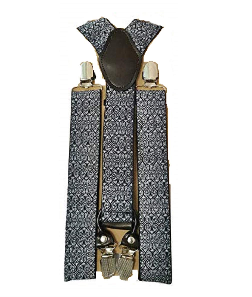 L&L® Standard Durable Mens Ladies Braces Suspender Elastic 3.5cm Wide Paisley (Vintage)