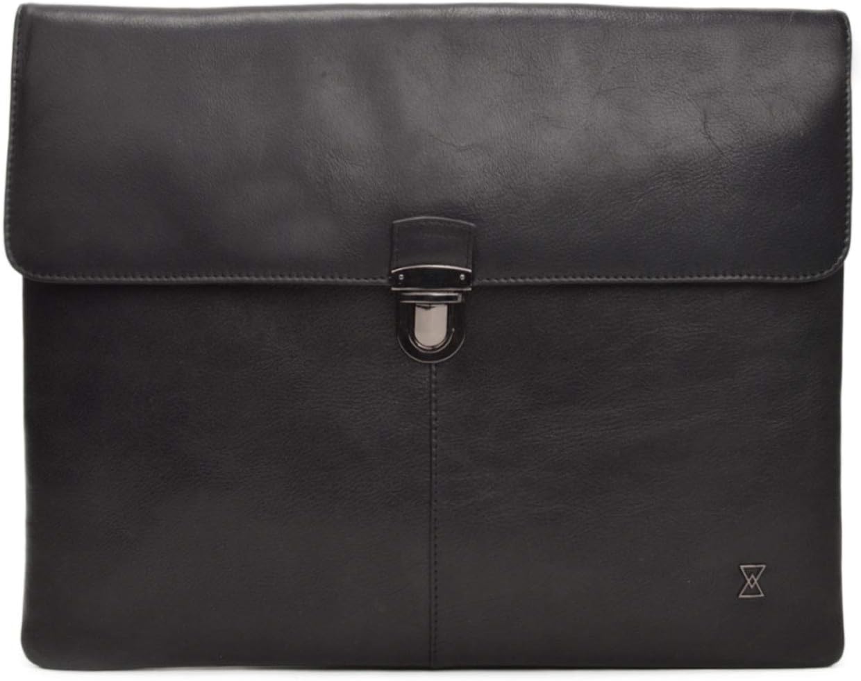 New York - WallStreet - Italian Leather Business Folder Portfolio Brief for 13" Laptops & Documents, Executive Document Holder (Italian Black VT Leather Business Case)