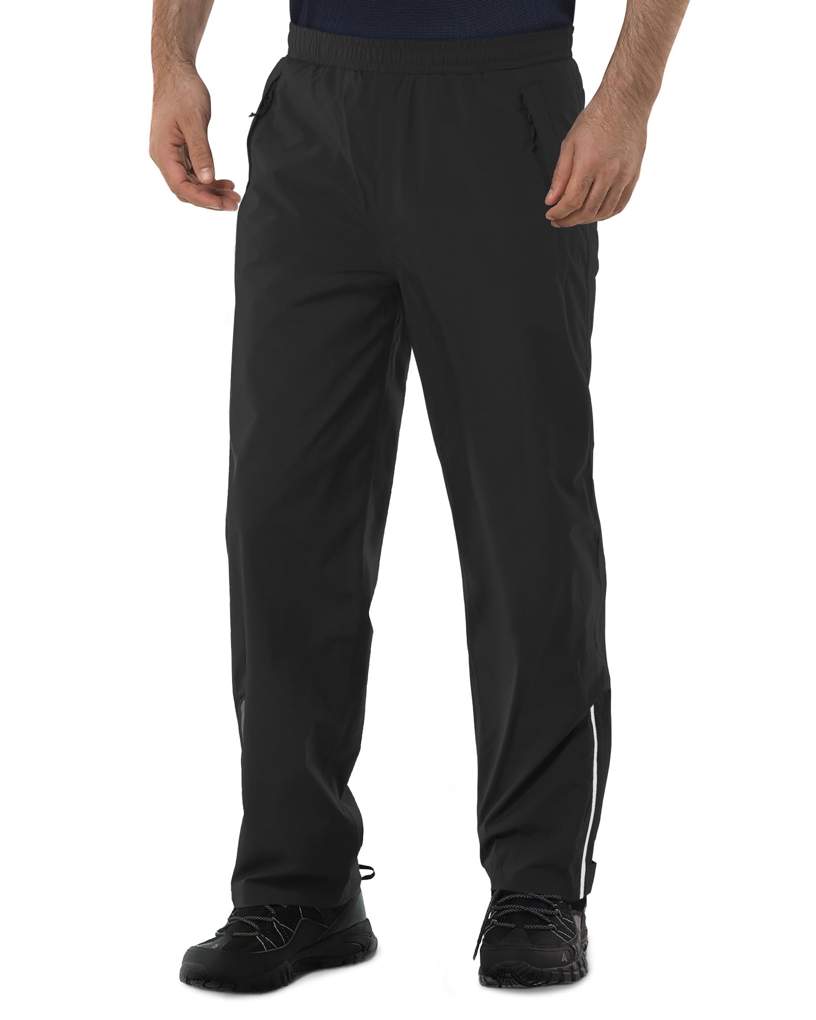 33 000ft Mens Rain Pants Waterproof Windproof Lightweight Outdoor Rain Over Pants for Fishing Golf Work Hiking