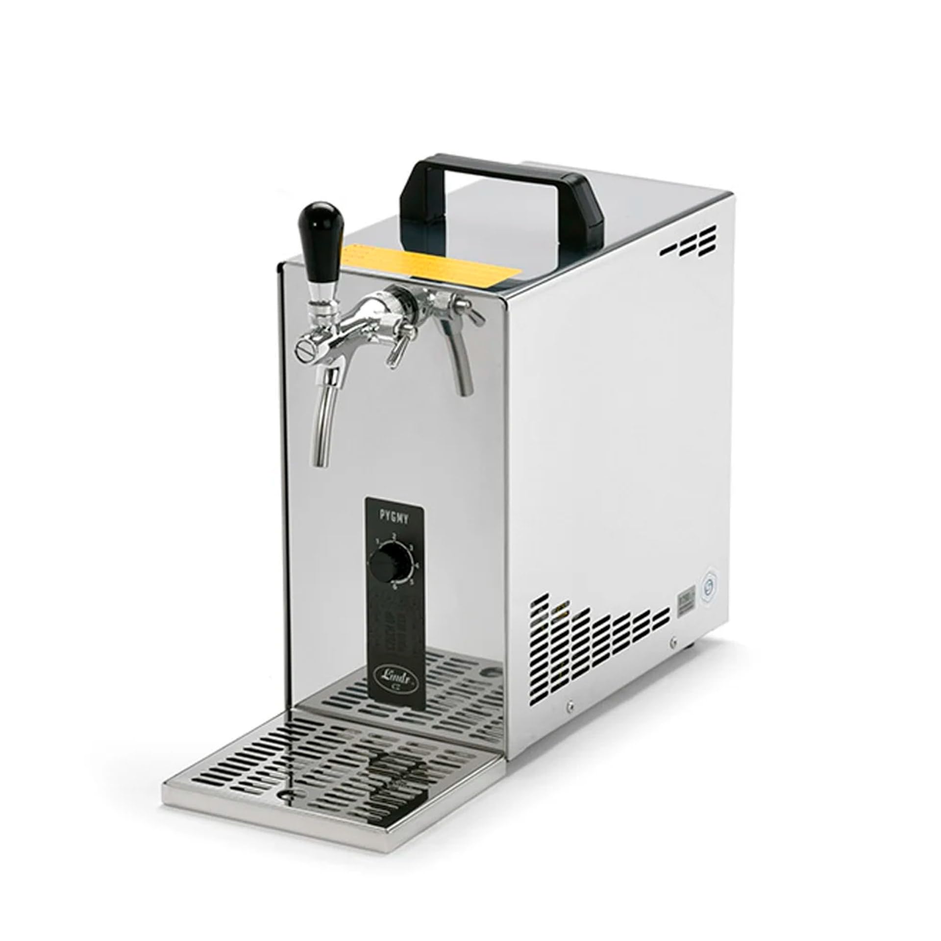 Komplett Set - Zapfanlage, Bierzapfanlage, Bierkoffer, Durchlaufkühler PYGMY 25 1-leitig Trockenkühler, 35 Liter/h, Reinigungsset für Zapfanlage und Keg, Set 4 Zapfköpfe