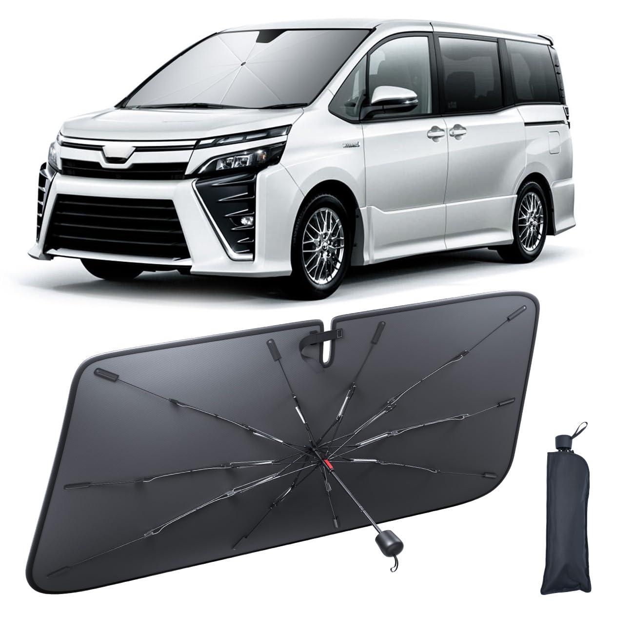 【車種専用】 Lamicall トヨタ ヴォクシー ノア 80系 傘式 サンシェ…
