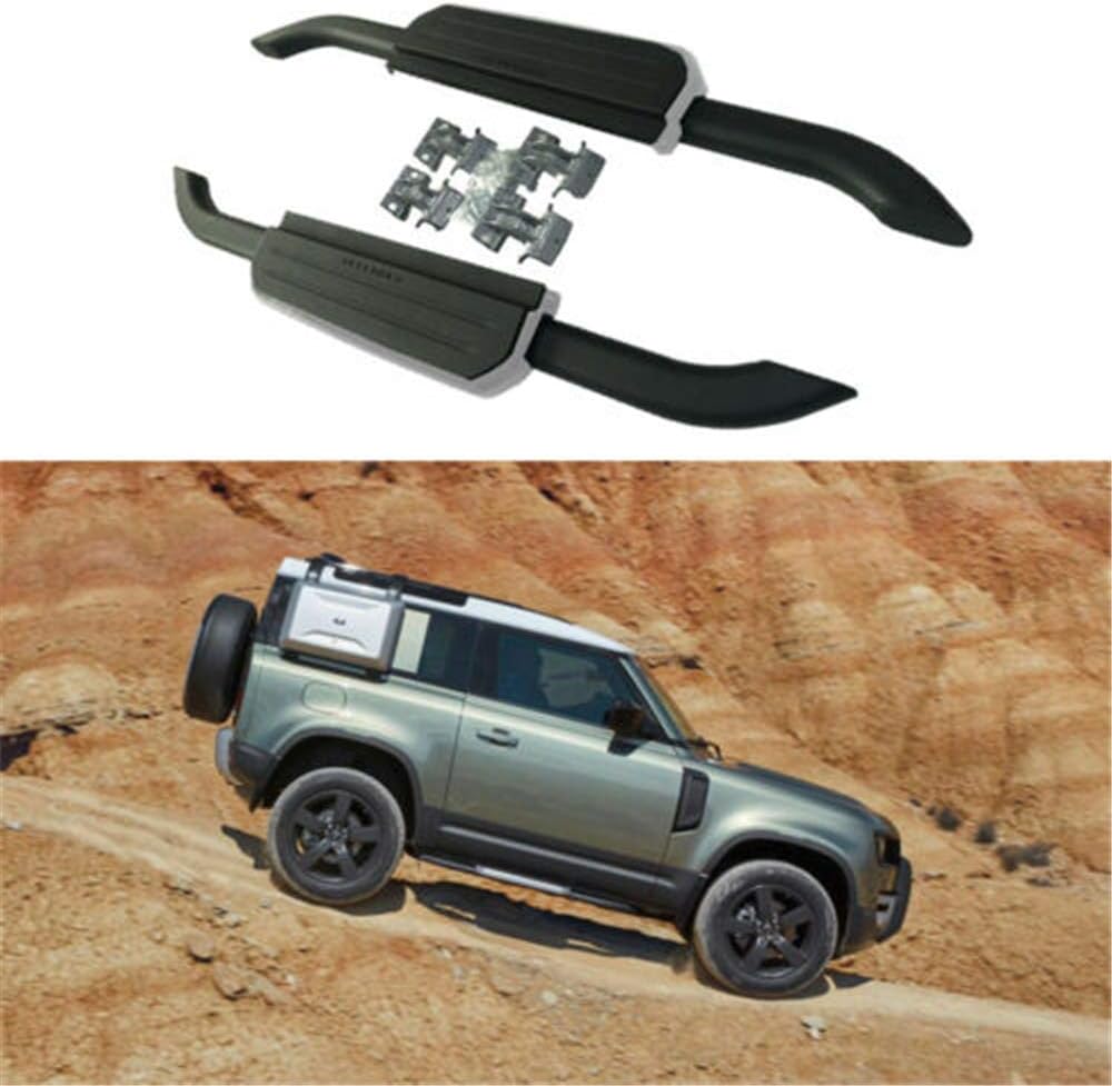 YiXi-Partswell Fits for Land Rover Defender 90 2Door L663 2020+ Running Boards Side Steps Pedals Nerf Protector Bar