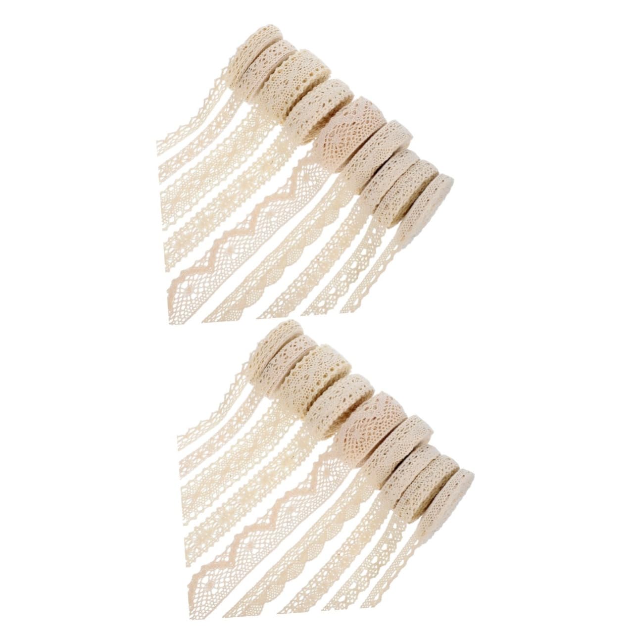EXCEART 18rollos Encaje De Algodón Para Manualidades y Decoración De Bodas Tira De Encaje Vintage Para Cortinas y Ropa Para Proyectos De Costura Diy