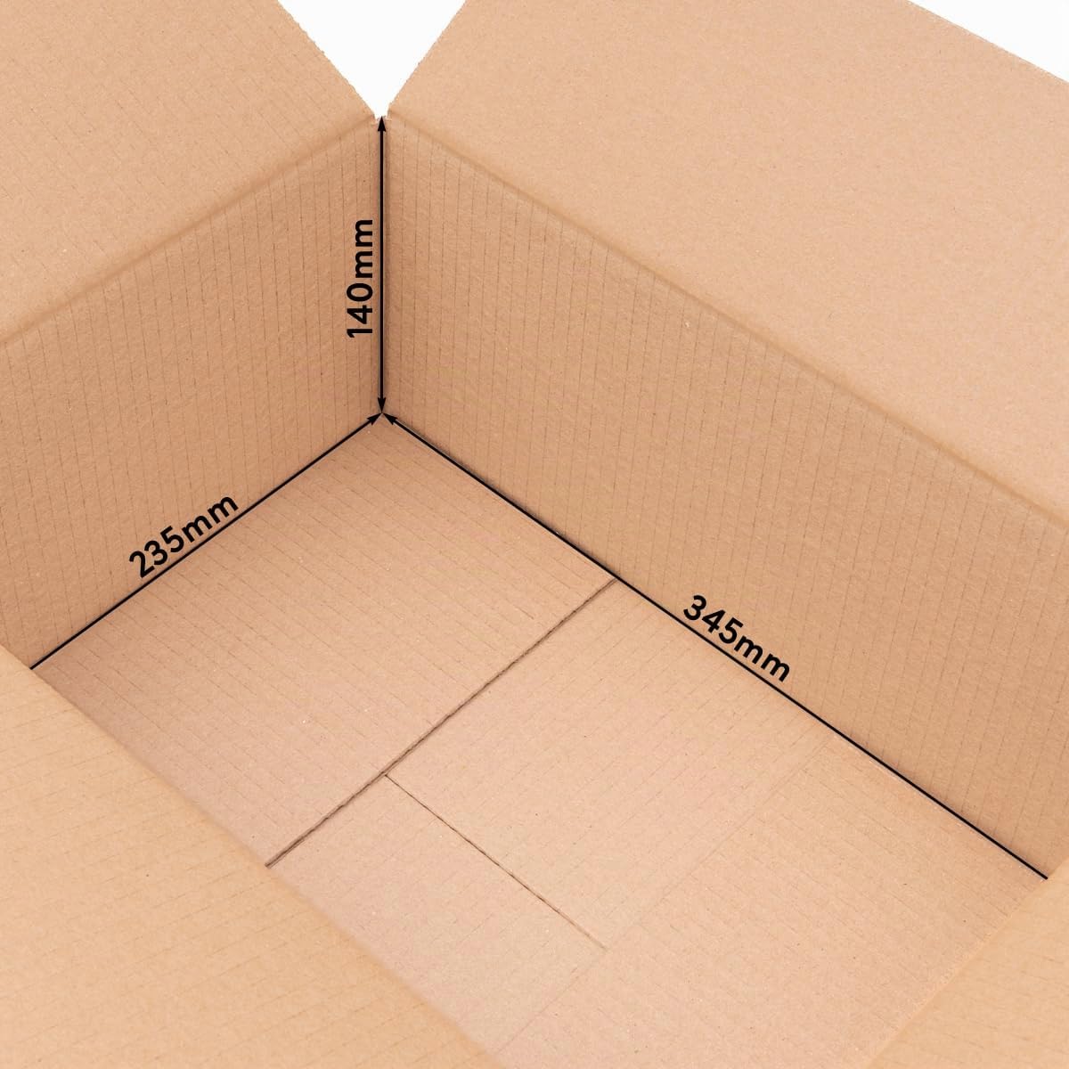 100 Cartons d'Expédition Simple Cannelure 35 x 24 x 15 cm Brun - KK 70 - Emballage - Verpacking