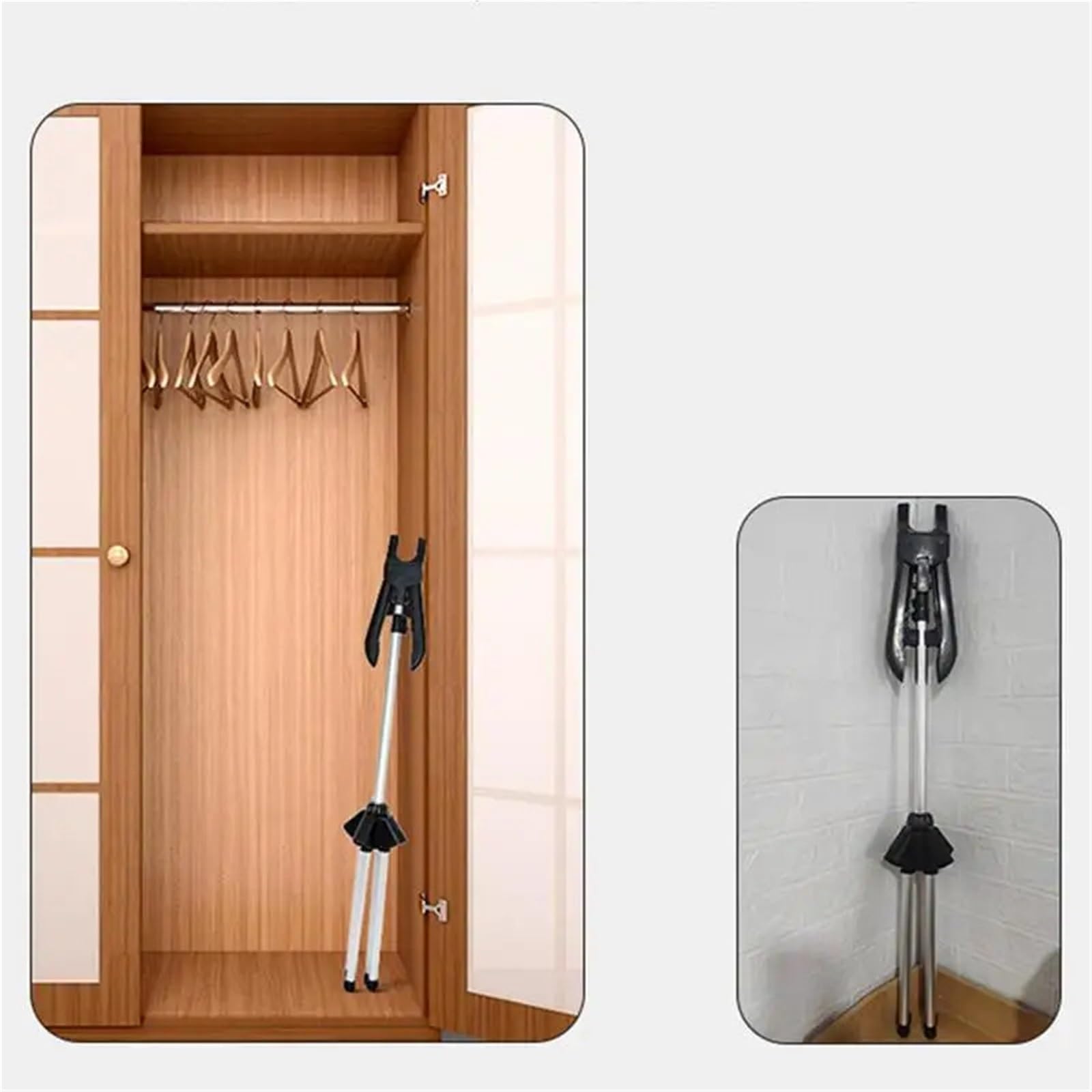 Supporto for ASSE da Stiro Ferro Appendiabiti Portatile Porta Abiti Pieghevole for Vestiti per Lavanderia | Gray