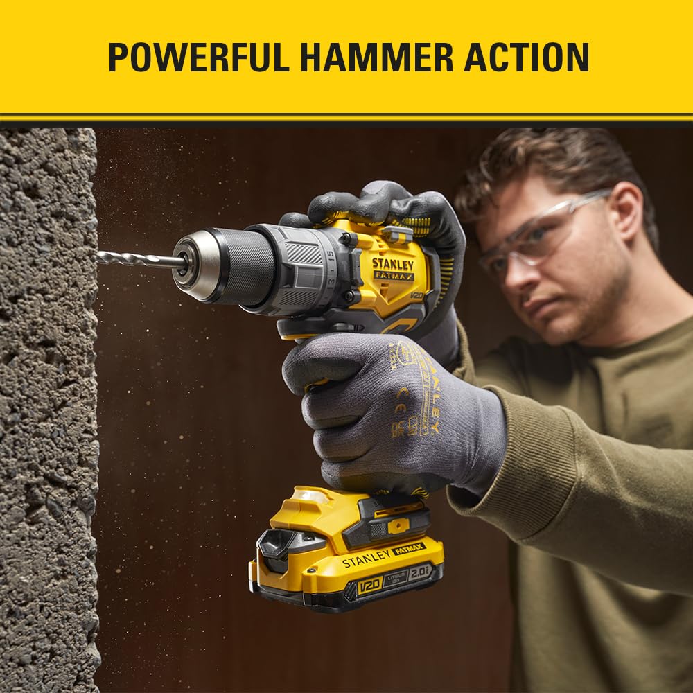 Stanley FATMAX 18V V20 Premium bezszczotkowa wiertarko-wkrętarka udarowa, bezszczotkowa jednostka SFMCD726B-XJ