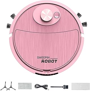 Robot aspirador de piso, robot de barrido, aspiradora automática con control de botón, robot de limpieza recargable por USB, 3 modos de limpieza, aspiradora silenciosa para azulejos de