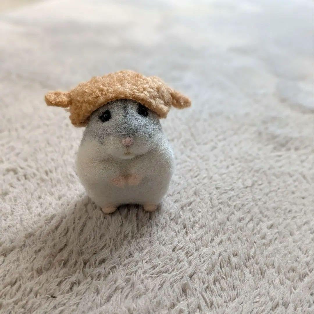 造形作家kochi | ジャンガリアンハムスター🐭 お米よりはだいぶ大きいです😆 #ミニチュア羊毛フェルト#羊毛フェルト #ミニチュア粘土#ミニチュア#ジャンガリアンハムスター#ハンドメイド#handmade | Instagram 羊毛フェルト ハムスター ジャンガリアン