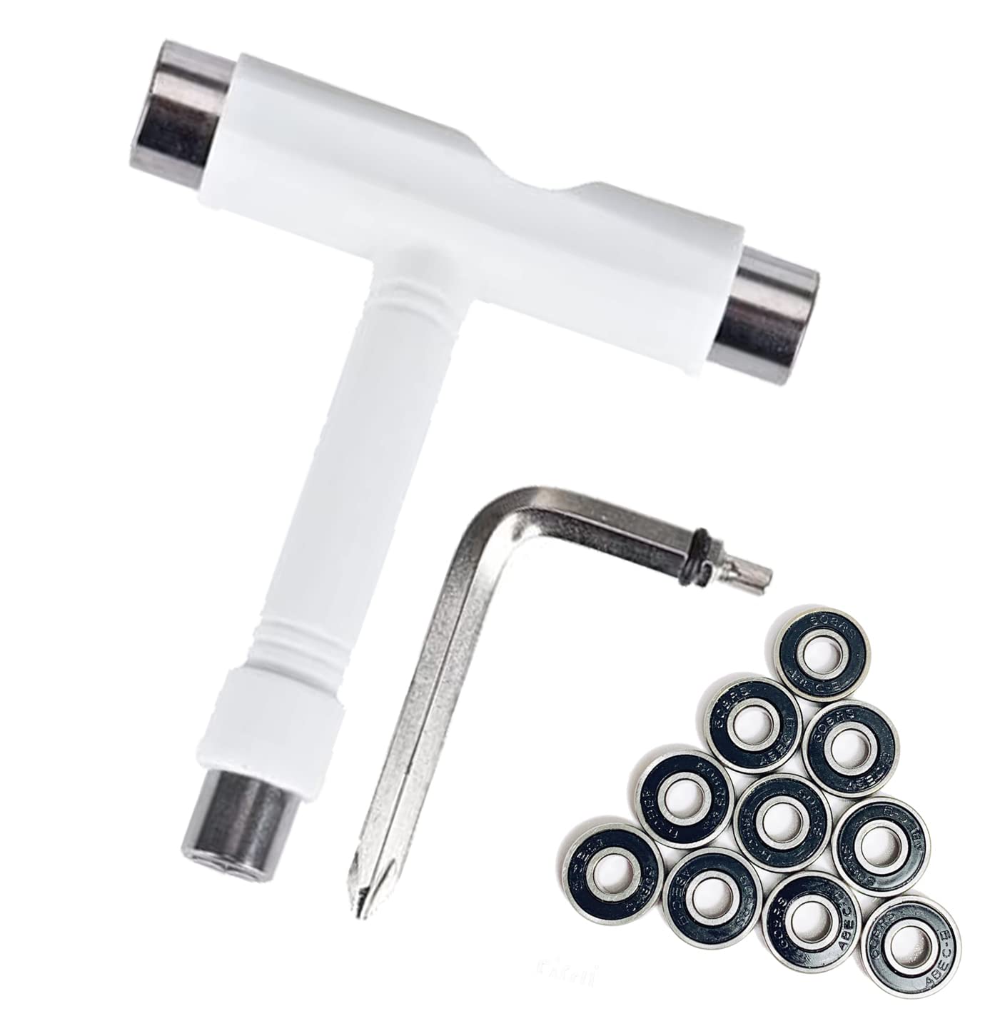 Photo 1 of FYANER Skate Tool Kit w/ 10pcs 608RS Bearings (White)