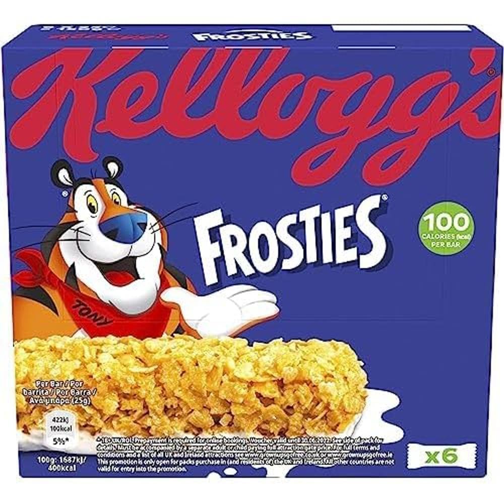 Kellogg's Frosties Cereal and Milk Bar Boxes, 14x6x25 g