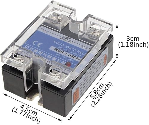 Miniatura 4 de YXQ REX-C100 - Controladores de termostato de temperatura digital inteligente PID LED, 100 - 240 VAC, sensor K, relé de estado sólido de 40 A,