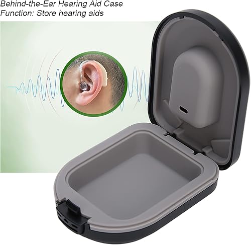 Miniatura 2 de JUOPZKENN Estuche para audífonos detrás de la oreja, caja de almacenamiento portátil para audífonos, caja protectora impermeable resistente a las