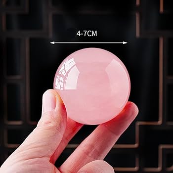 Amazon｜天然ピンクローズクォーツストーン球体クリスタル