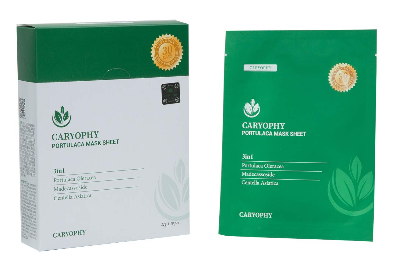 Amazon.com : CARYOPHY Portulaca Mask Sheet 22g x 10 pcs for