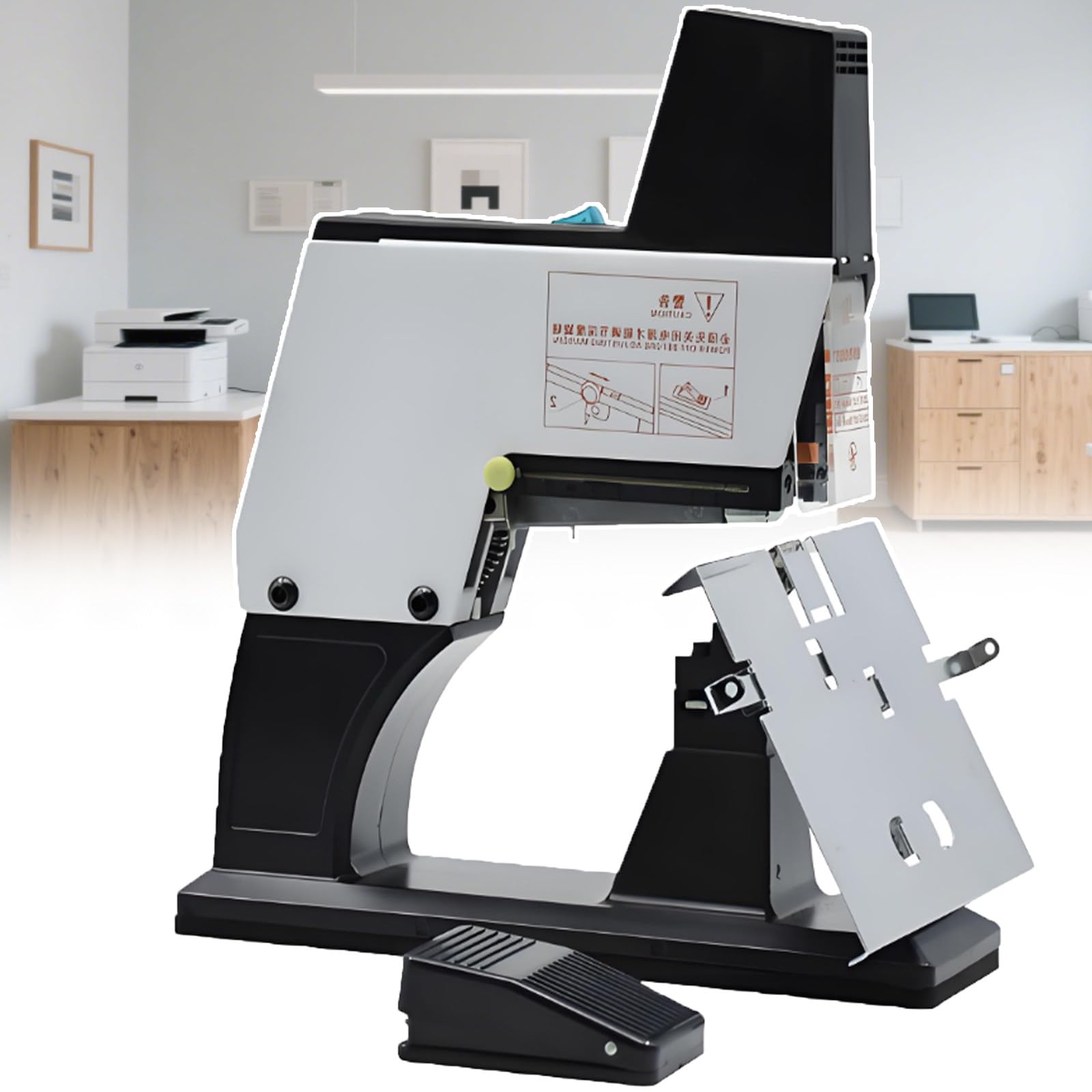 Agrafeuse électrique robuste avec pédale – Établi étendu de 44 cm, réglage en 9 étapes, compatible avec agrafes universelles 23/6 23/8 24/6 24/8