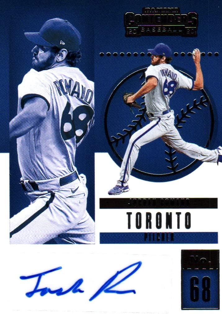 Jordan Romano Autographed Panini Contenders Collectible Baseball Card - 2020 Panini Contenders Baseball Card #CA-JR (Blue Jays) Free Shipping & Tracking