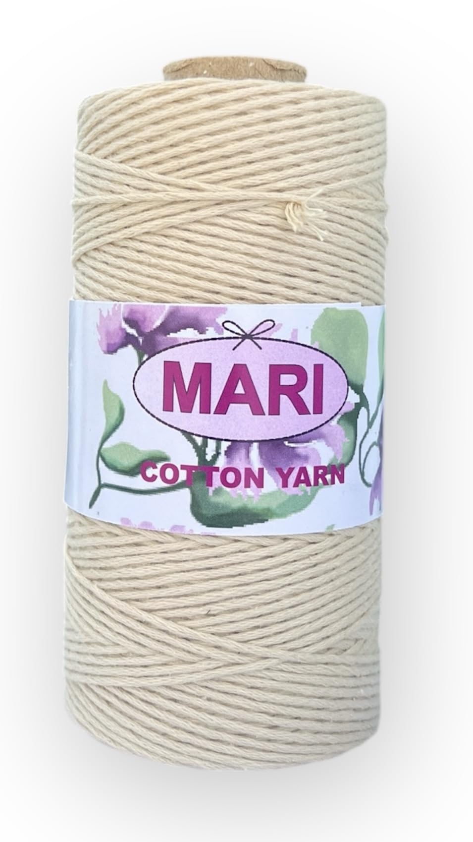 MARI - Cotton Crochet Yarn - Lighter Yarn - Light Beige - (100 Grams / 200 Metres)