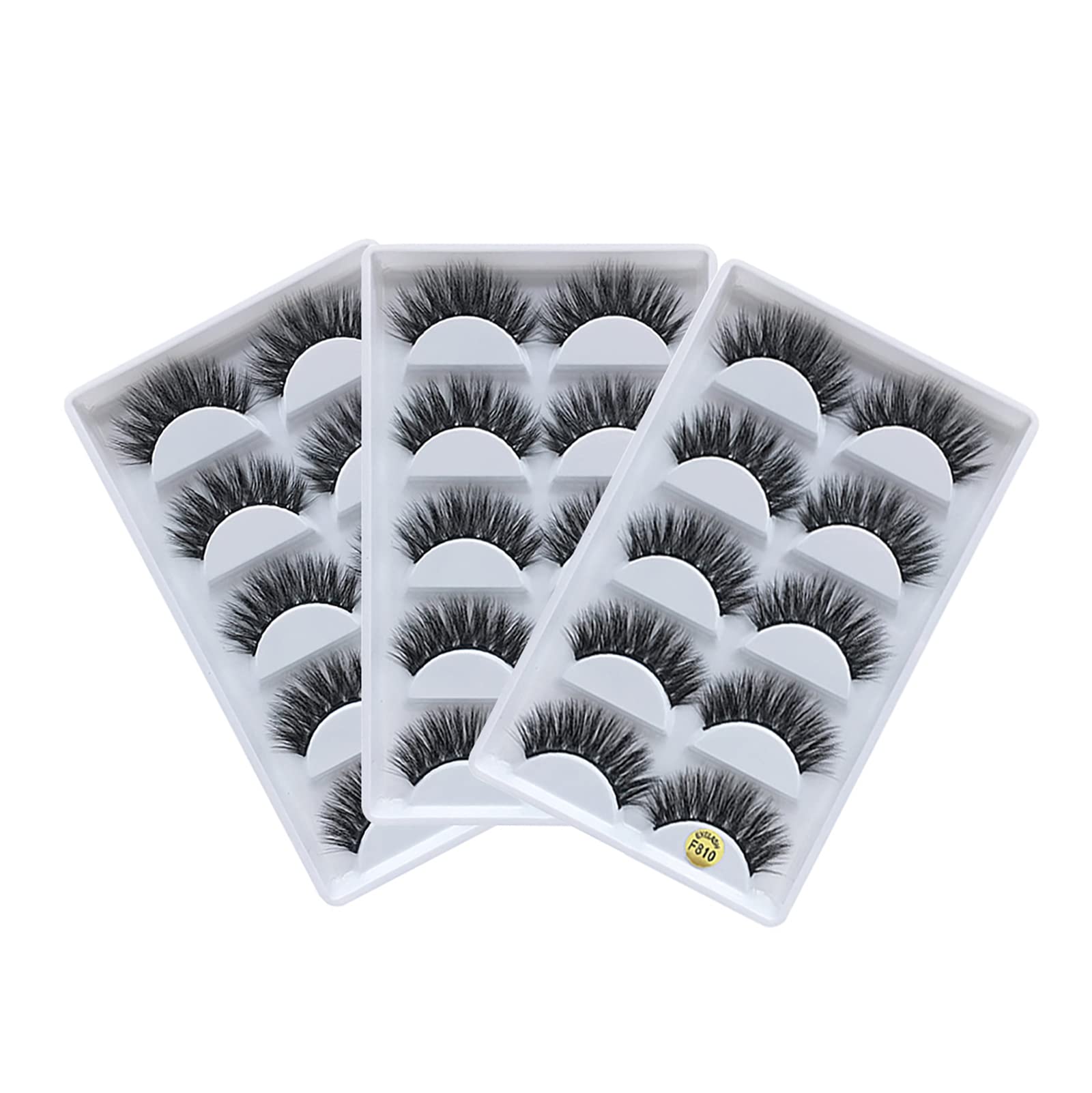 15 Pairs 3D Mink False Lashes, Wholesale Handmade Reusable 3D Faux Mink Fake Eyelashes, Wispy Long Full Natural Pack…