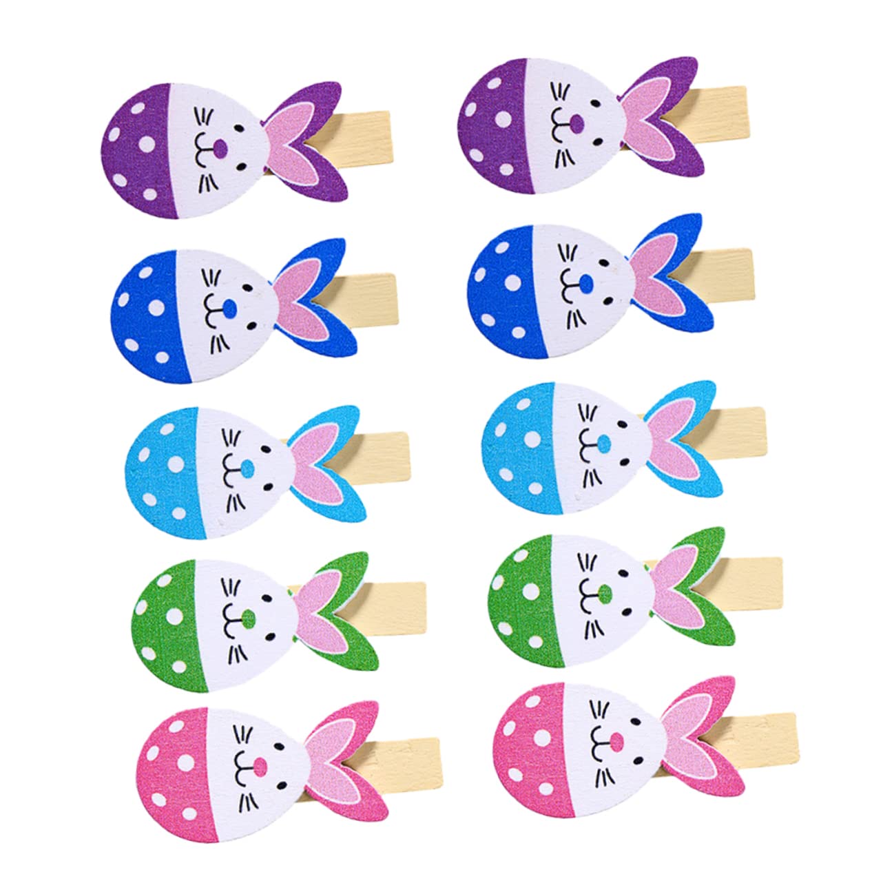 HOOTNEE 30Pcs Easter Theme Photo Clips Rabbit Shaped Clamps for DIY Decor for Photos Crafts and Holiday Celebrations Color Random