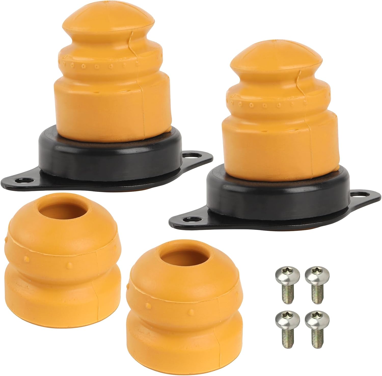 M5570A Front And Rear Bump Stops Jounce Bumper Kit Compatible with 2005-2014 Ford Mustang Suspension Bump Stop Strut M-5570-A