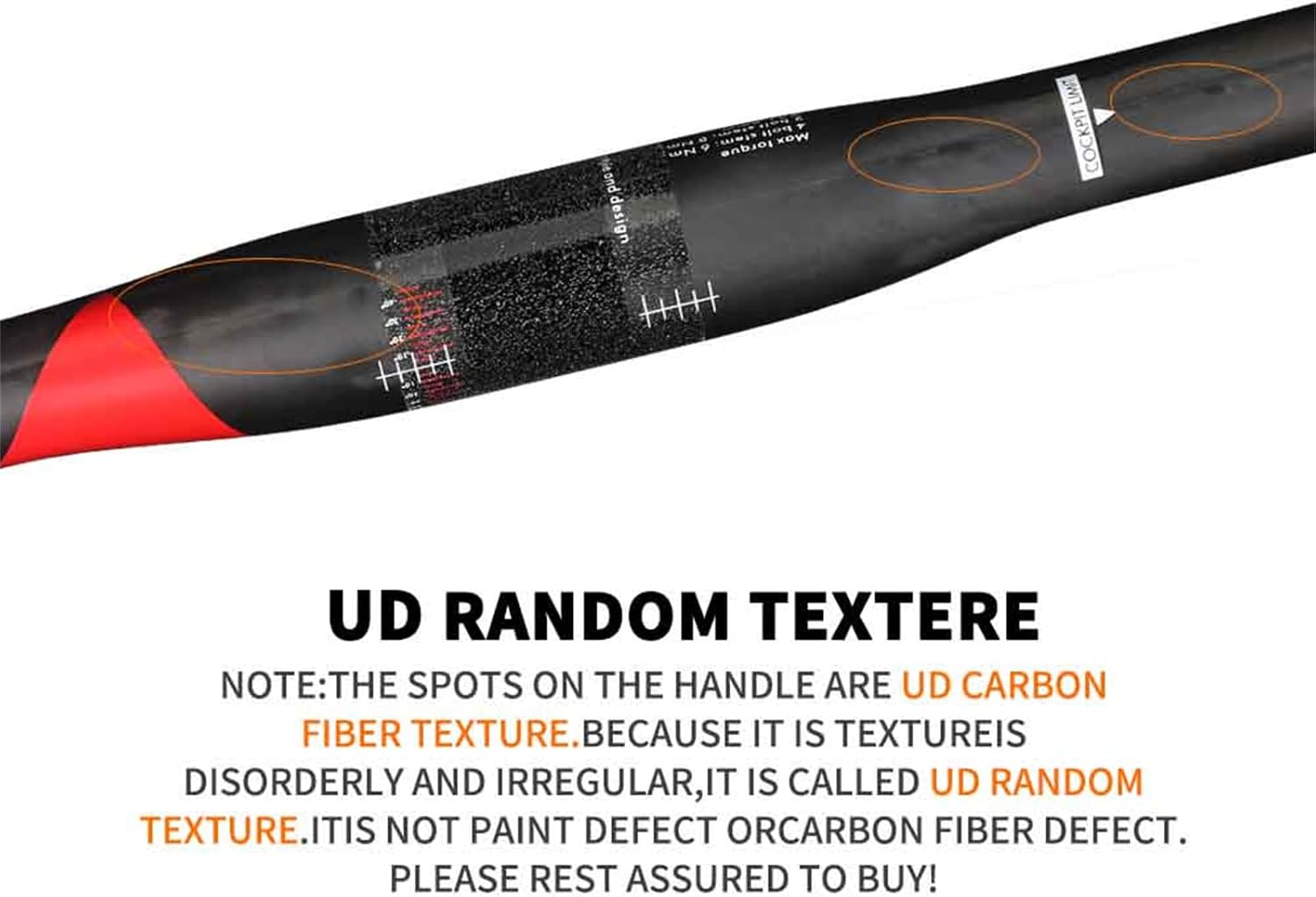 フルカーボン マウンテン バイク ハンドルバー 31.8mm 直径 高強度 超