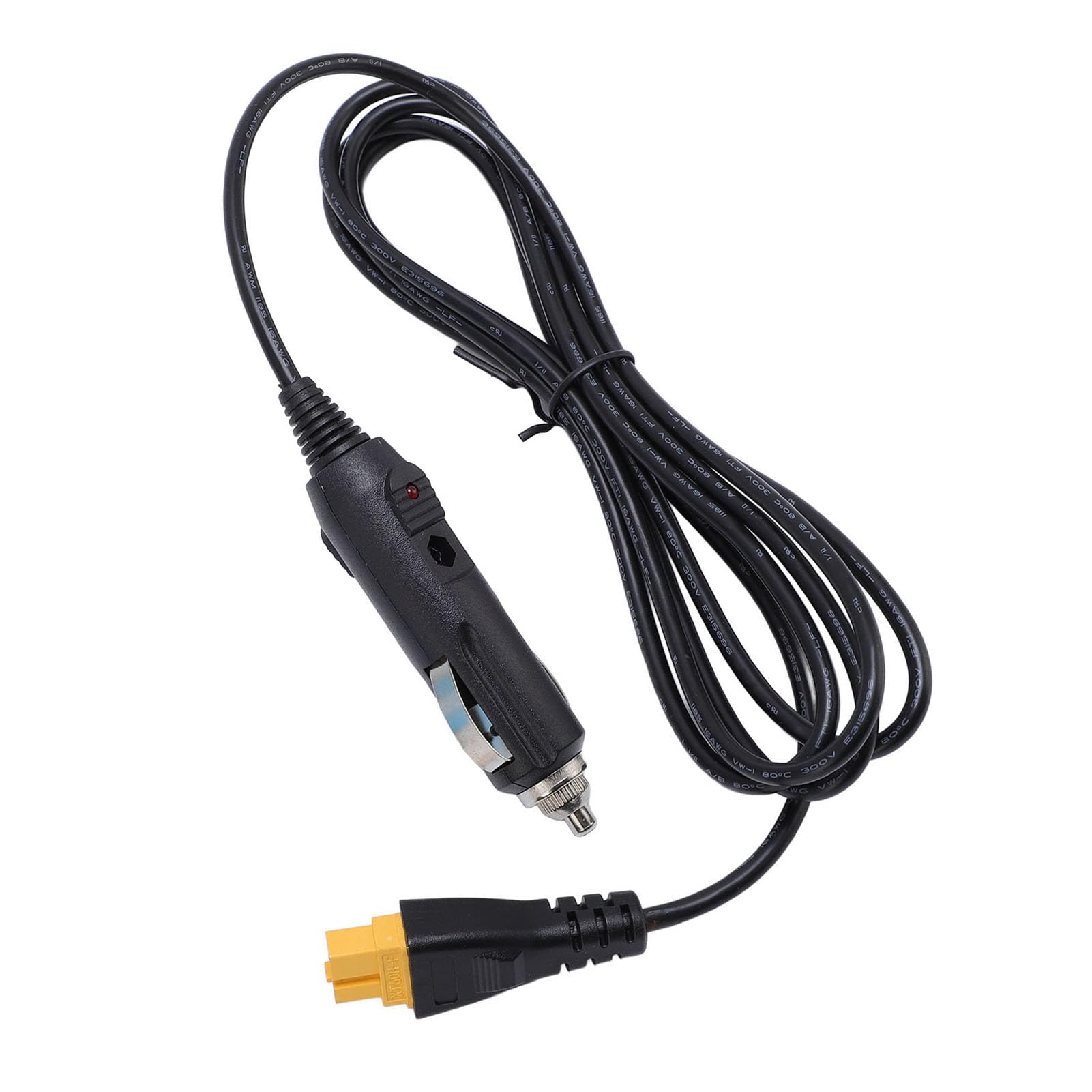 Walfront 12V-24V Cigarette Lighter Male to XT60 Female Adapter Extension Cable Heavy Duty 18AWG Wire 2m Flexible Length for RC Enthusiasts