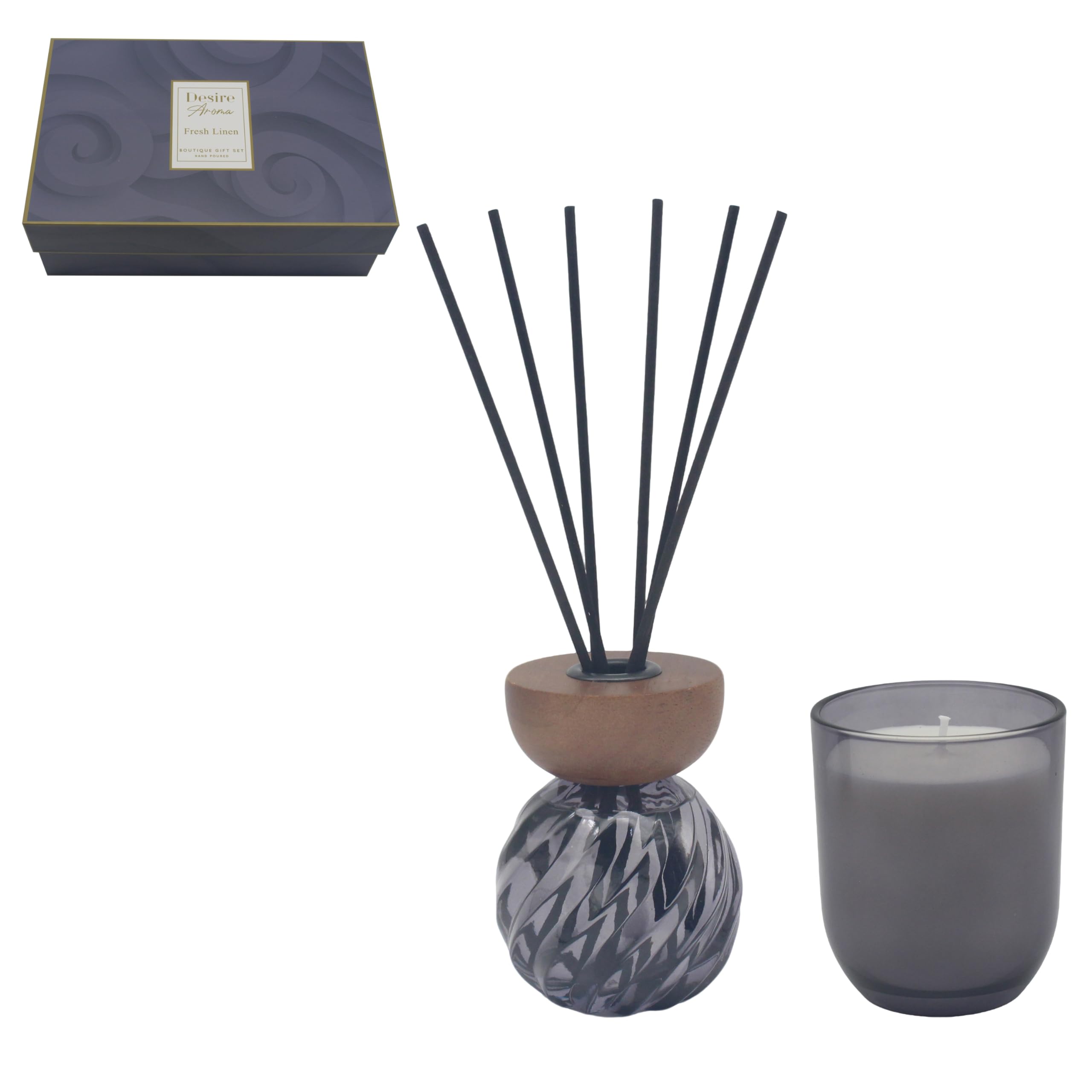 Desire Aroma Fresh Linen Diffuser Candle Set Candle LP76472A