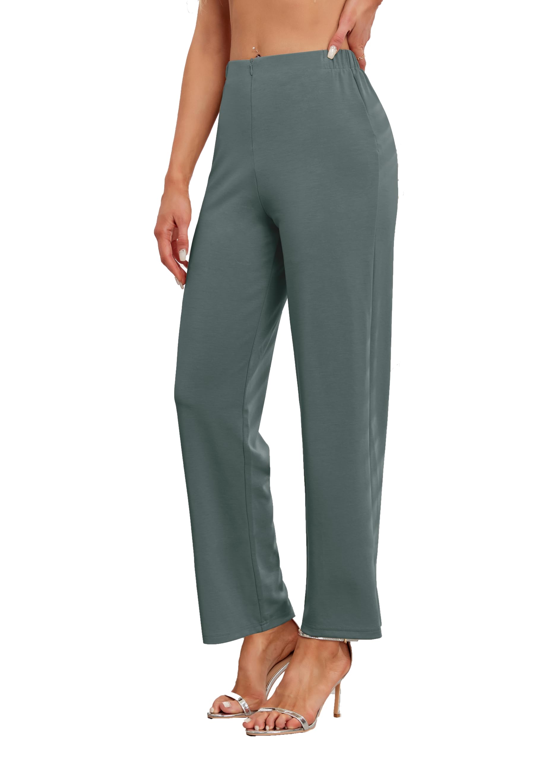 Hody Lovy Womens Dress Pants Dressy Trousers Casual Lounge Slacks Business Office Work Pants Wide Leg