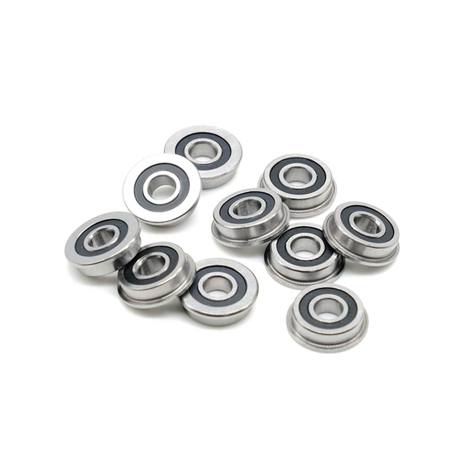 Namiar, Łożysko kołnierzowe F695 2rs 5x13x4 mm, czarna uszczelniona precyzyjna drukarka 3D A9 Łożyska F695rs do VORON Belted RC, opakowanie 10 szt