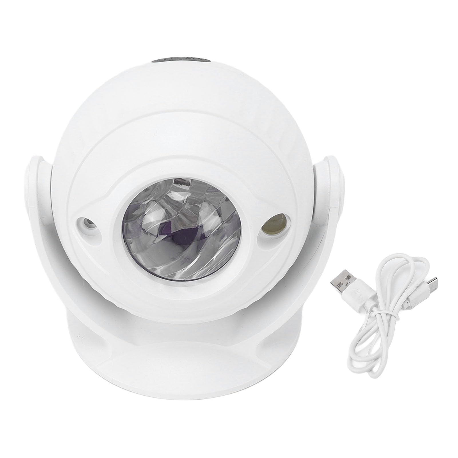 Zunate Lampe de Projecteur de Ciel étoilé, Lumière de Lune Rotative à 360 Degrés, Lumière D'ambiance de Camping Rechargeable Blanche 5,9x5,1 Pouces