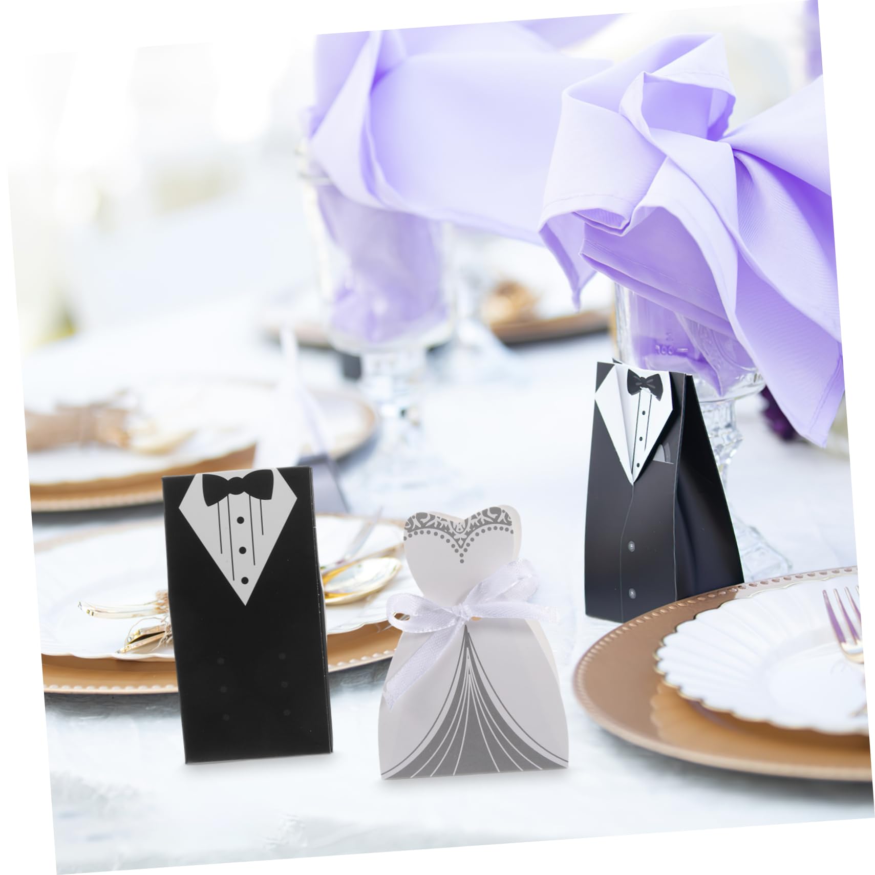 Scatole Regalo Matrimonio 100 Pezzi Bianco Nero per Confetti