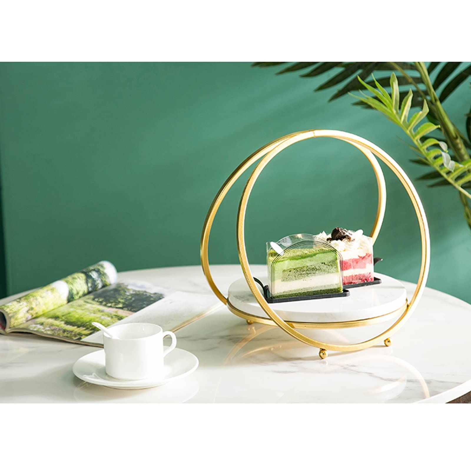SUNESA Présentoir à Gâteau Assiette à gâteau en marbre Dessert Table Ornements Thé Snacks Dessert All Right Présentoir Anniversaire Gâteau Stand Stand de Gâteaux (Size : L)