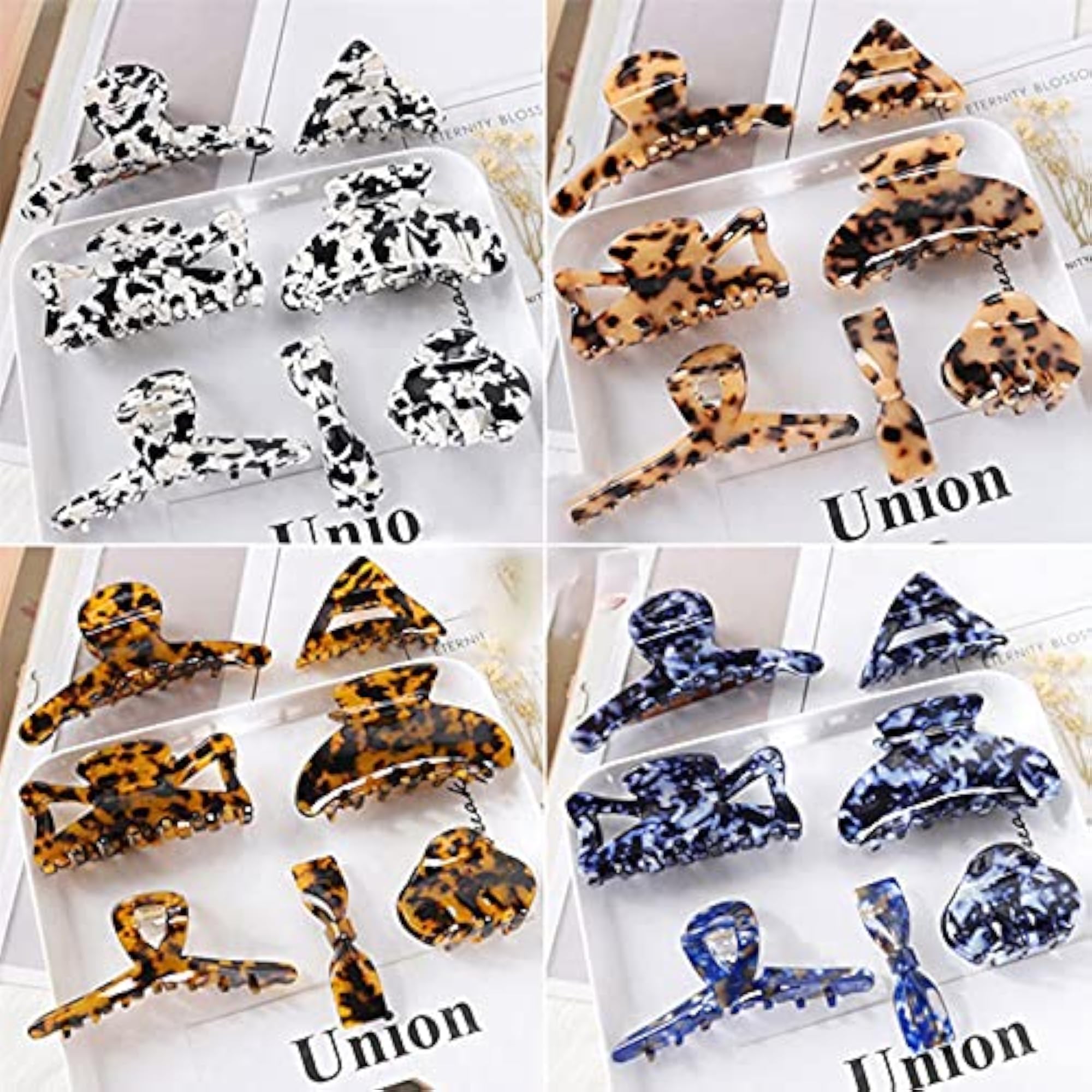 Strong Hold Large Assorted Sizes Hair Jaw Clips 7PCS Set