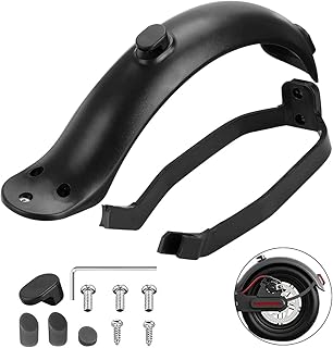 AKOFIC 2Pcs Scooter Rear Fender and Mudguard Bracket, Rear Fender Compatible with Xiaomi M365/M365 Pro Electric Scooter, Scooter Mudguard Replacement Accessory with Screws, Screw Caps, Protective Cap