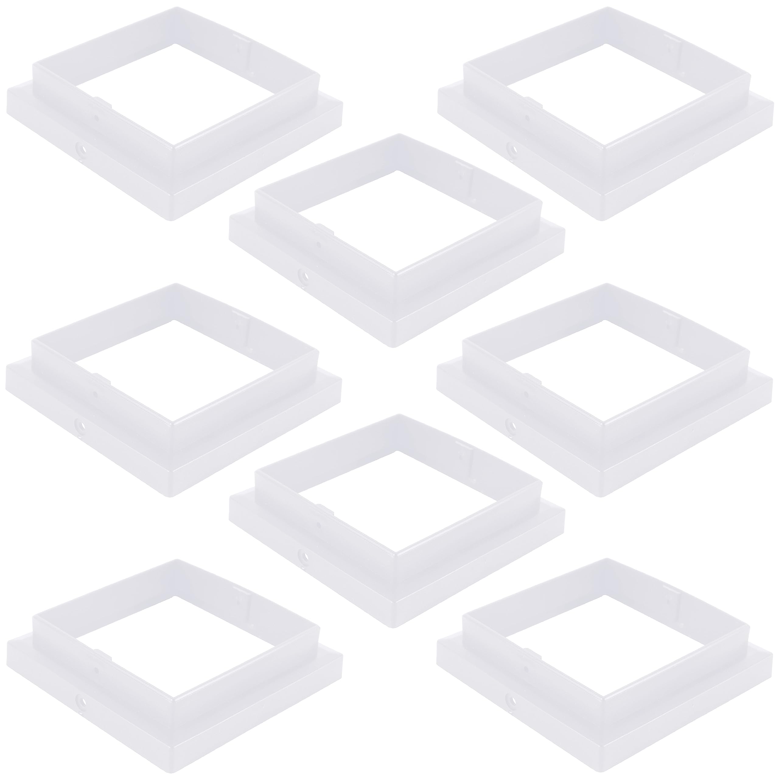 Dynaming White Mount Base for Solar Post Lights, Fit for 4x4 Vinyl Post (8 Pack)