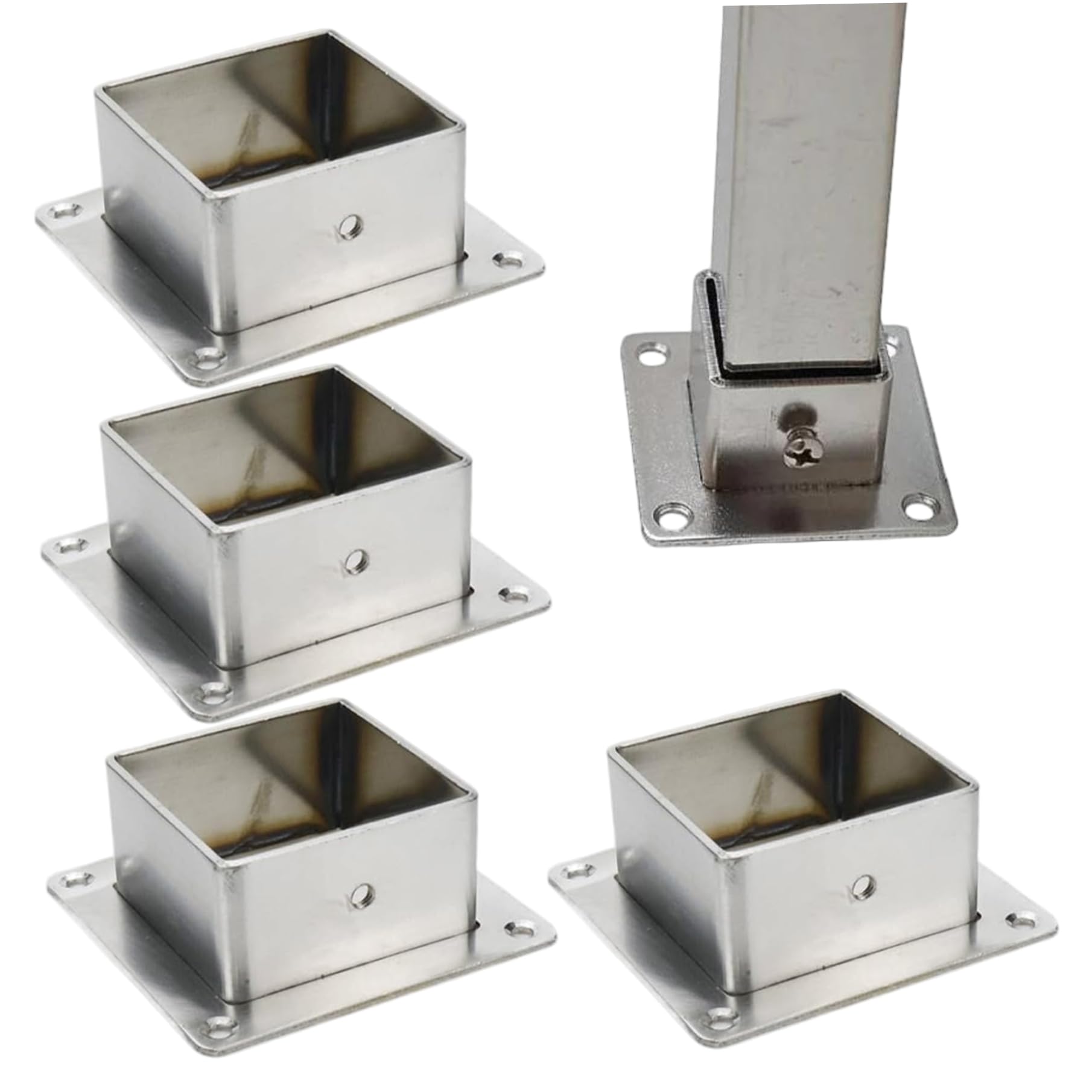 Support poteau de clôture inox pour réparer une barrière instable ou fixer un garde-corps