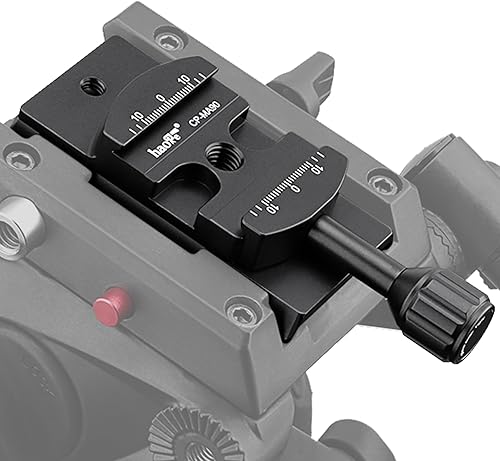 Miniatura 6 de Haoge CP-MA90 Adaptador de abrazadera QR de placa de liberación rápida para cabezal de video líquido Manfrotto para trípode seleccionado a