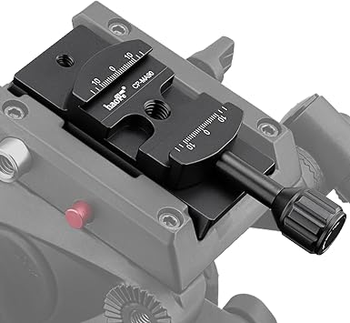 Haoge CP-MA90 Quick Release Plate QR Clamp Adapter Convertor for Select Manfrotto Tripod Fluid Video Head to Arca-Swiss Compatible, Fit 501PL / Q5 / 504PLONG / 500PLONG Heads