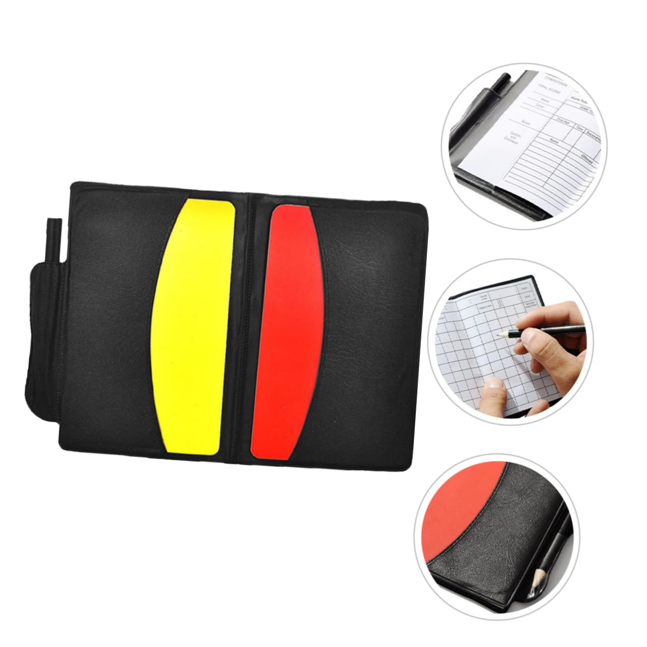 VANZACK Referee Supply Soccer Cards Kit Delay Plastic Warning Cards Compact Portable Wallet