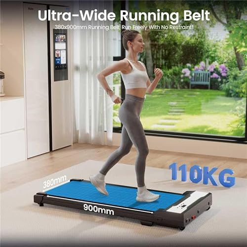 Tapis Roulant Elettrico Salvaspazio, 2.0HP Tapirulan da Casa Walking Pad Portatile per Camminata e Corsa con 4 modalità di velocità per Casa e Ufficio Telecomando Capacità 110kg Mcukdae - Immagine 4