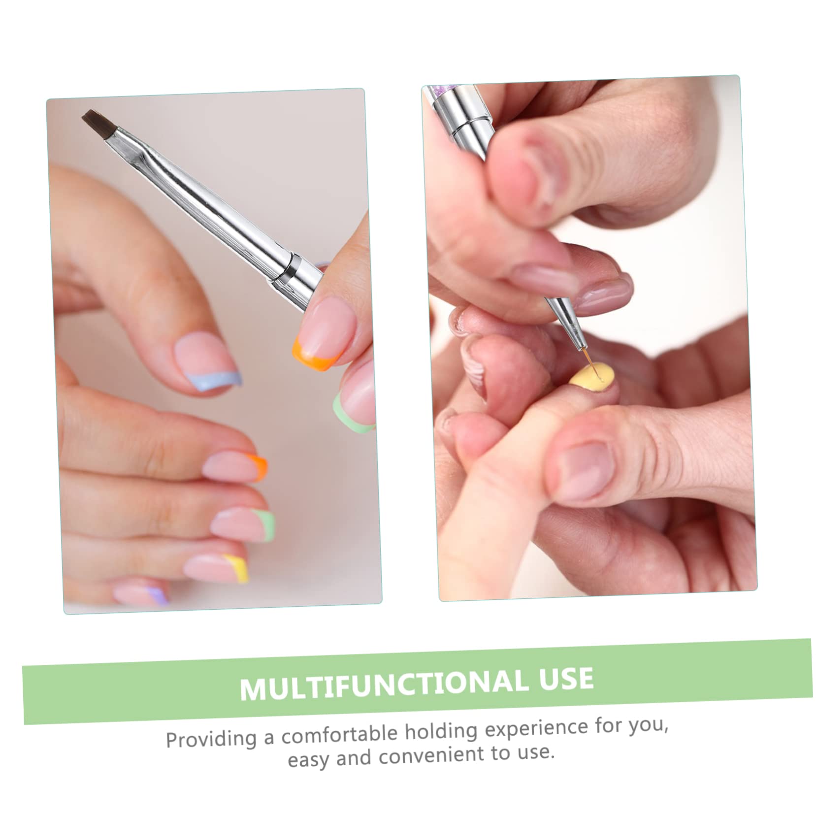 Healeved 9pezzi Pennelli Per Nail Art Design Elegante e Doppio Estremità Accessori Manicure Per Disegni e Decorazioni Unghie