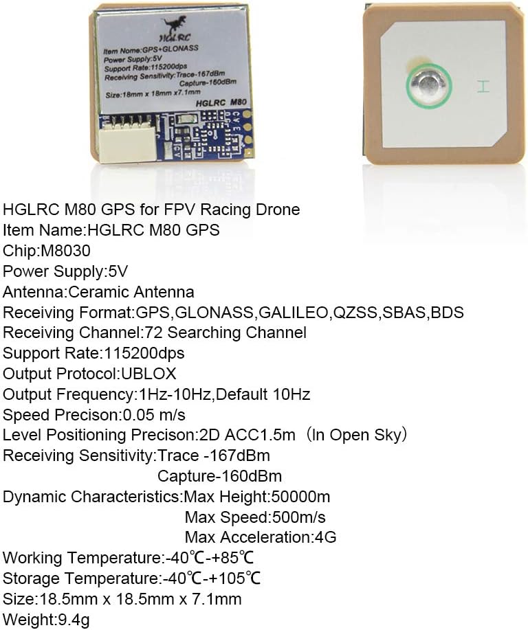hglrc m80 gps glonass module navigation module high sensitivity solution for fpv racing drone betaflight flight controller